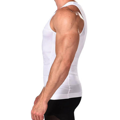 Men's Slimming Tight Skinny Elastic Body Shapewear Abdominal Tightening No Sleeves Breathable Vest Fitness Sport Shaping Shirt